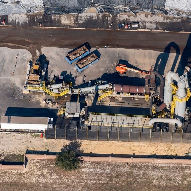 soil treatment plant from above