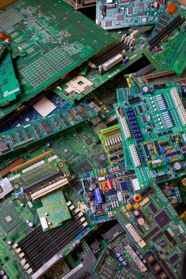 Pile of circuit boards