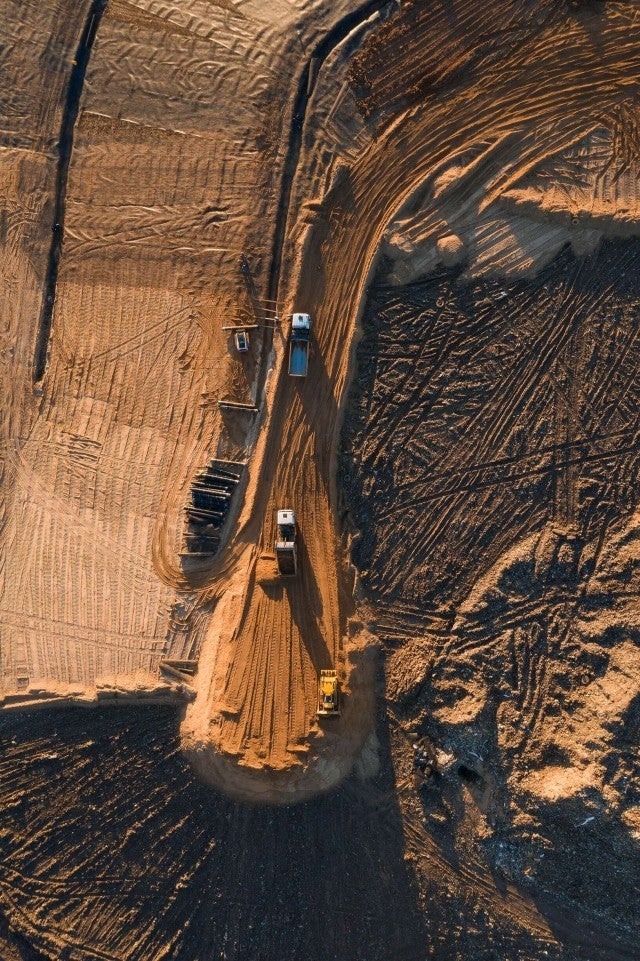 aerial view of onsite soil unit