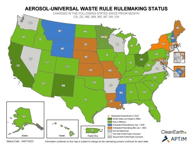 Aerosol Rule Aptim Map April